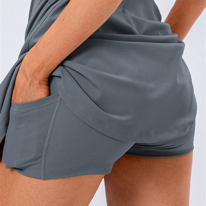Arden Tennis Dress in 4-Way Stretch Fabric with Matching Shorts for Tennis and Pickleball - The Southern AtelierSKU_1791062451674_771