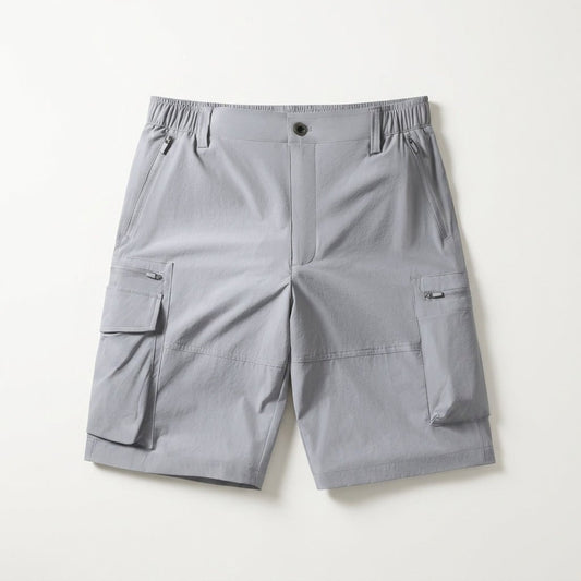 Breakwater Cargo Shorts in Quick-Dry Fabric with Elastic Waist and Zippered Hand Pockets - The Southern AtelierSKU_1791064301099_885