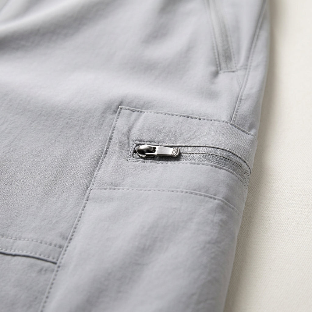 Breakwater Cargo Shorts in Quick-Dry Fabric with Elastic Waist and Zippered Hand Pockets - The Southern AtelierSKU_1791064301099_885