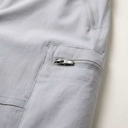 Breakwater Cargo Shorts in Quick-Dry Fabric with Elastic Waist and Zippered Hand Pockets - The Southern AtelierSKU_1791064301099_885