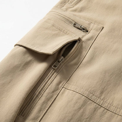 Breakwater Cargo Shorts in Quick-Dry Fabric with Elastic Waist and Zippered Hand Pockets - The Southern AtelierSKU_1791064301100_204
