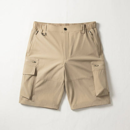 Breakwater Cargo Shorts in Quick-Dry Fabric with Elastic Waist and Zippered Hand Pockets - The Southern AtelierSKU_1791064301100_204