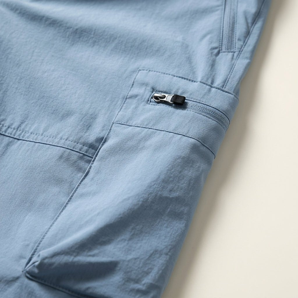 Breakwater Cargo Shorts in Quick-Dry Fabric with Elastic Waist and Zippered Hand Pockets - The Southern AtelierSKU_1791064301100_52