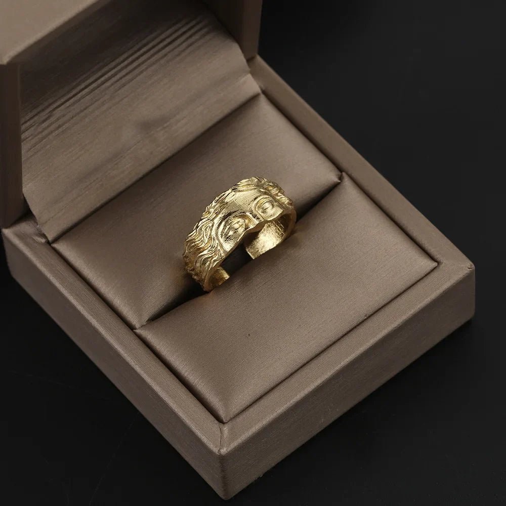 Calder Adjustable Ring in Hand-Carved Surgical-Grade Stainless Steel with Aged Finish - The Southern AtelierSKU_1791062540406_264