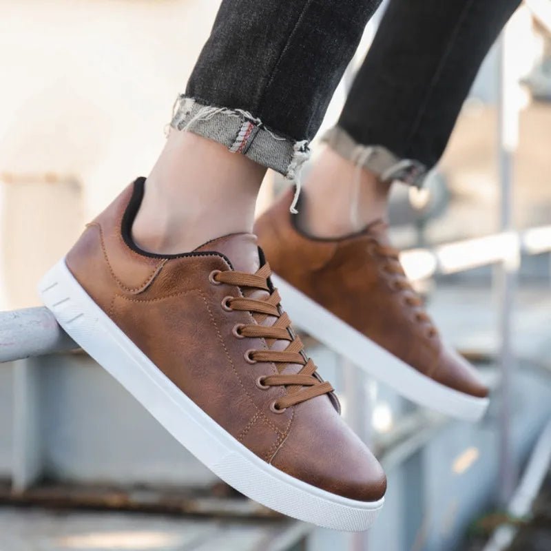 Calder Handcrafted Leather Sneakers with Padded Insoles for Lightweight, Breathable Comfort - The Southern AtelierSKU_1791063123515_390
