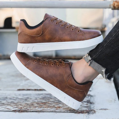 Calder Handcrafted Leather Sneakers with Padded Insoles for Lightweight, Breathable Comfort - The Southern AtelierSKU_1791063123515_390