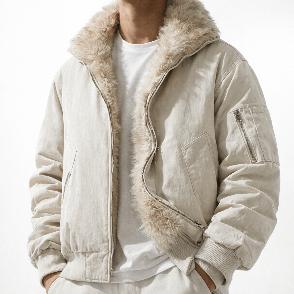 Calder Jacket with Wind-Resistant Shell and Soft Faux-Fur Lining for Lightweight Warmth - The Southern AtelierSKU_1791062609636_318