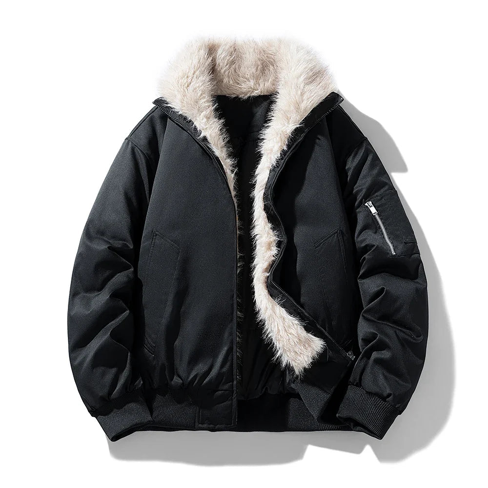 Calder Jacket with Wind-Resistant Shell and Soft Faux-Fur Lining for Lightweight Warmth - The Southern AtelierSKU_1791062609636_836