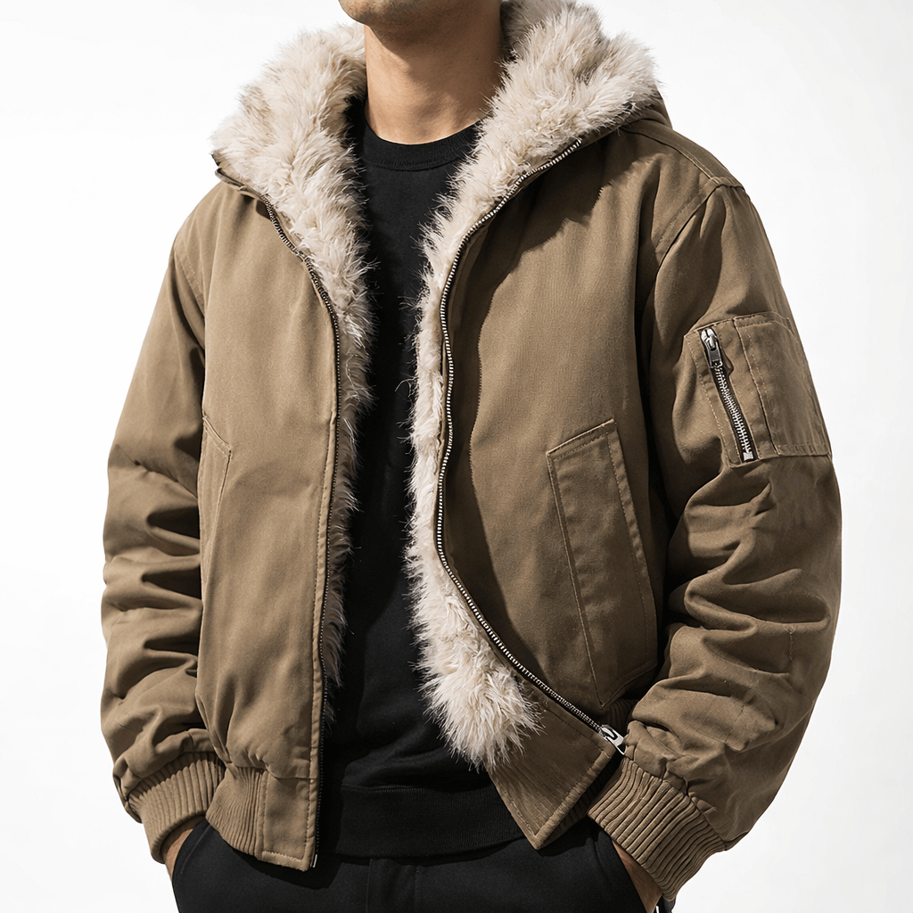 Calder Jacket with Wind-Resistant Shell and Soft Faux-Fur Lining for Lightweight Warmth - The Southern AtelierSKU_1791062609636_900