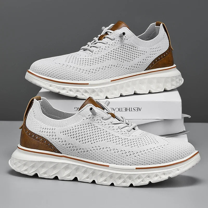 Calder Lightweight Sneakers in Breathable Mesh with No-Tie Laces and Ultra-Cushioned Sole for All-Day Comfort - The Southern AtelierSKU_1791063293692_802