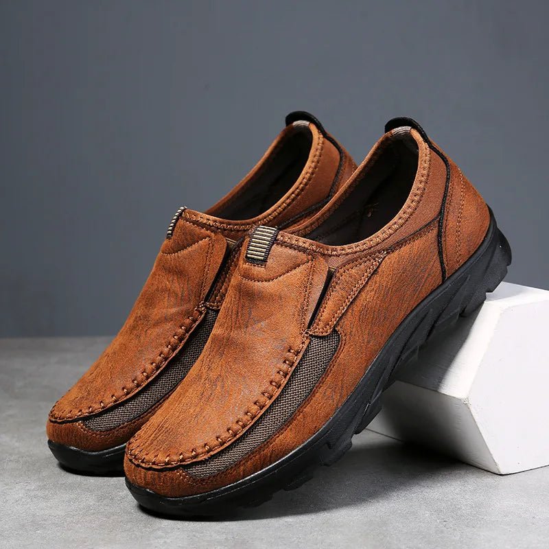 Calder Loafers in Suede and Breathable Mesh with Cushioned Insole and Slip-Resistant Rubber Sole - The Southern AtelierSKU_1791063290225_731
