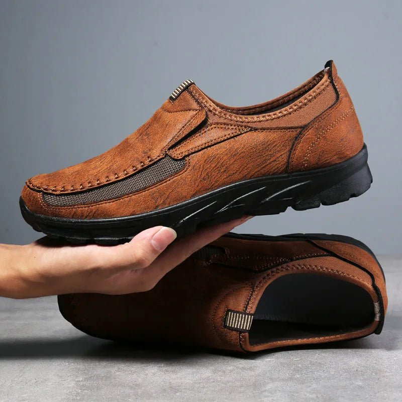 Calder Loafers in Suede and Breathable Mesh with Cushioned Insole and Slip-Resistant Rubber Sole - The Southern AtelierSKU_1791063290225_731