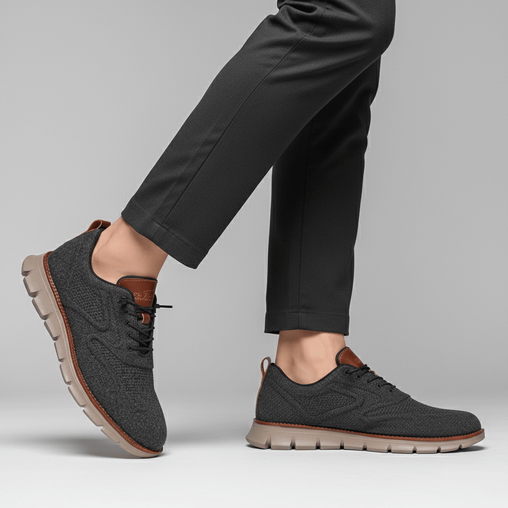 Calder Men’s Breathable Knit Trainers with No-Tie Lacing and Orthopaedic Cushioned Insole for All-Day Comfort - The Southern AtelierSKU_1791064491962_571