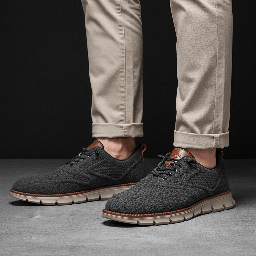Calder Men’s Breathable Knit Trainers with No-Tie Lacing and Orthopaedic Cushioned Insole for All-Day Comfort - The Southern AtelierSKU_1791064491962_571