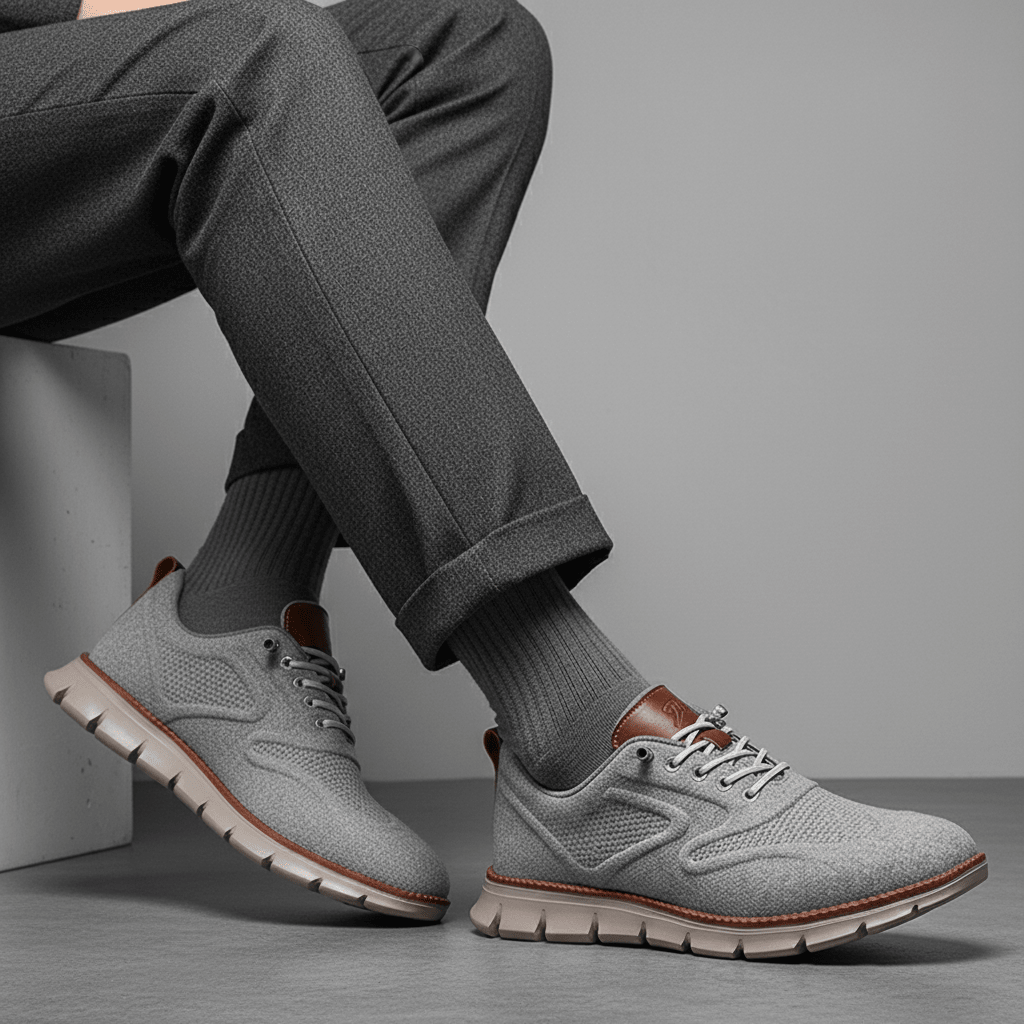 Calder Men’s Breathable Knit Trainers with No-Tie Lacing and Orthopaedic Cushioned Insole for All-Day Comfort - The Southern AtelierSKU_1791064491962_651