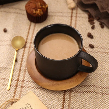 Calder Mug in Frosted Black Ceramic for Daily Coffee - The Southern AtelierSKU_1791063206930_520