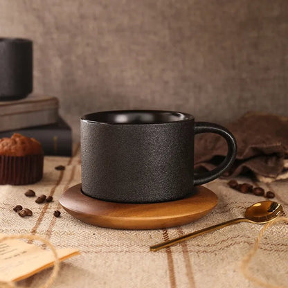 Calder Mug in Frosted Black Ceramic for Daily Coffee - The Southern AtelierSKU_1791063206930_520