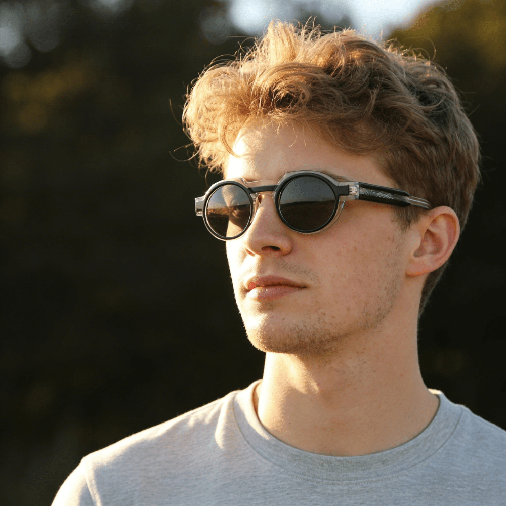 Calder Round Sunglasses in Lightweight Acetate for Glare Reduction and UV400 Protection - The Southern AtelierSKU_1791062702612_746