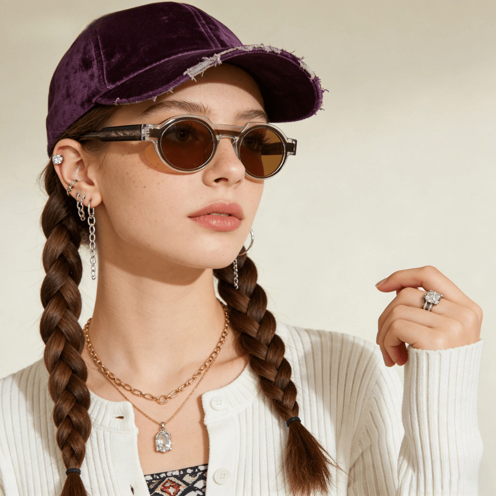 Calder Round Sunglasses in Lightweight Acetate for Glare Reduction and UV400 Protection - The Southern AtelierSKU_1791062702612_746