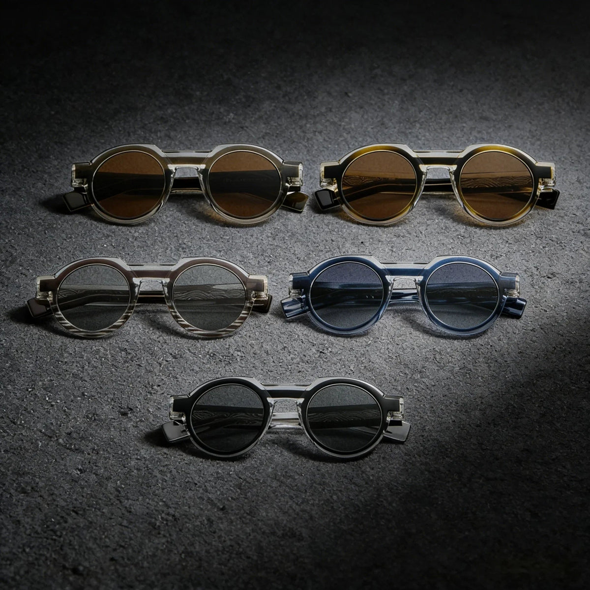 Calder Round Sunglasses in Lightweight Acetate for Glare Reduction and UV400 Protection - The Southern AtelierSKU_1791062702612_746