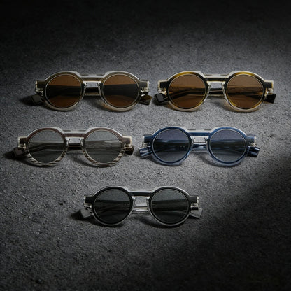 Calder Round Sunglasses in Lightweight Acetate for Glare Reduction and UV400 Protection - The Southern AtelierSKU_1791062702612_746