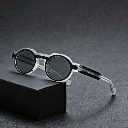 Calder Round Sunglasses in Lightweight Acetate for Glare Reduction and UV400 Protection - The Southern AtelierSKU_1791062702612_761