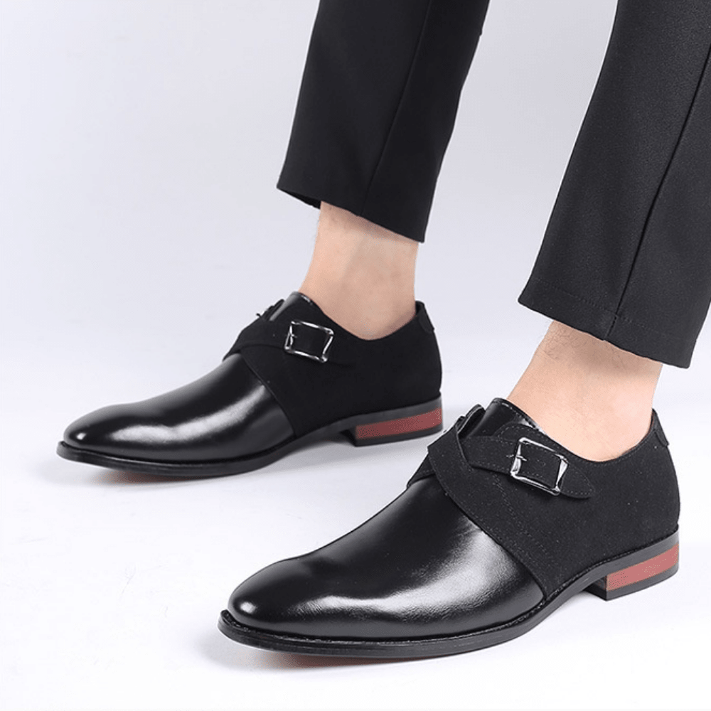 Calder Slip-On Leather Dress Shoes with Buckles for All-Day Comfort - The Southern AtelierSKU_1791062863733_502