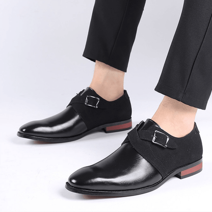 Calder Slip-On Leather Dress Shoes with Buckles for All-Day Comfort - The Southern AtelierSKU_1791062863733_502