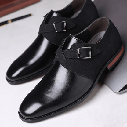Calder Slip-On Leather Dress Shoes with Buckles for All-Day Comfort - The Southern AtelierSKU_1791062863733_502