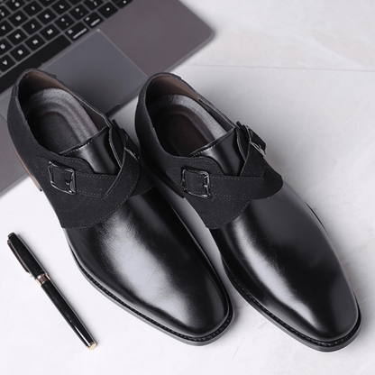 Calder Slip-On Leather Dress Shoes with Buckles for All-Day Comfort - The Southern AtelierSKU_1791062863733_502
