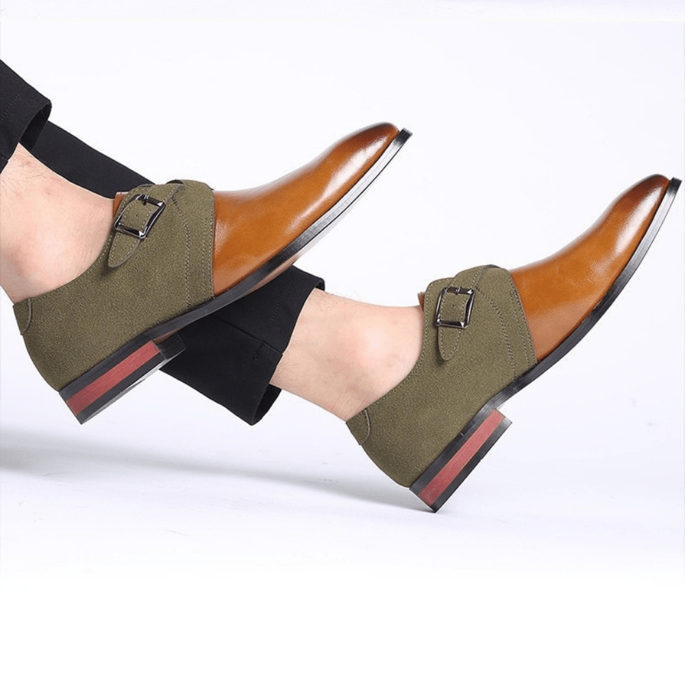 Calder Slip-On Leather Dress Shoes with Buckles for All-Day Comfort - The Southern AtelierSKU_1791062863733_670