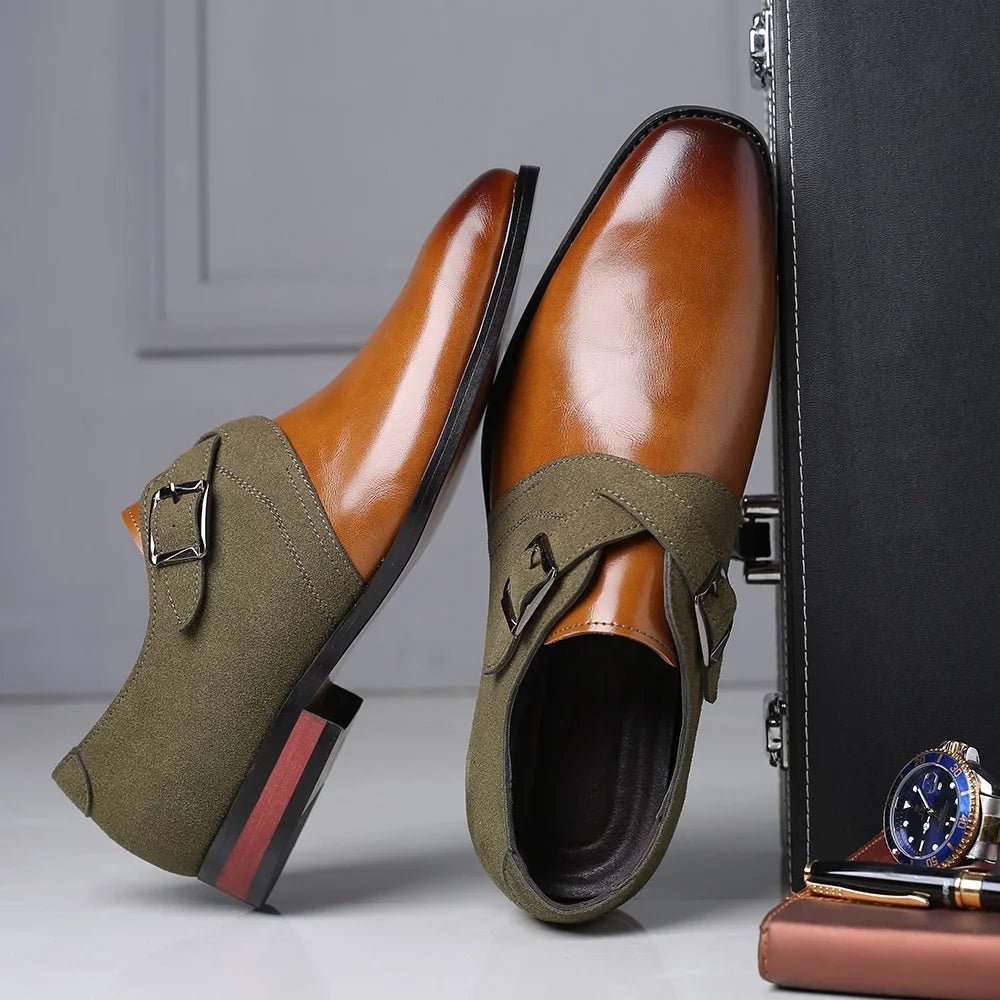 Calder Slip-On Leather Dress Shoes with Buckles for All-Day Comfort - The Southern AtelierSKU_1791062863733_670