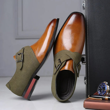 Calder Slip-On Leather Dress Shoes with Buckles for All-Day Comfort - The Southern AtelierSKU_1791062863733_670