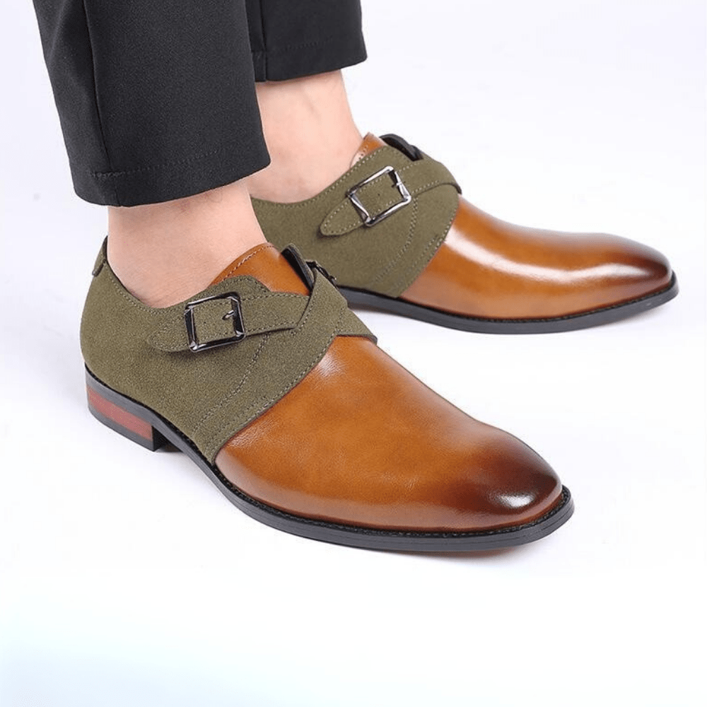 Calder Slip-On Leather Dress Shoes with Buckles for All-Day Comfort - The Southern AtelierSKU_1791062863733_670