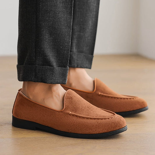 Calder Suede Loafers with Hand-Stitched Details and Cushioned Insole for All-Day Comfort - The Southern AtelierSKU_1791062561465_401