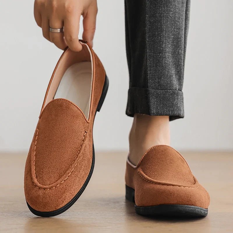 Calder Suede Loafers with Hand-Stitched Details and Cushioned Insole for All-Day Comfort - The Southern AtelierSKU_1791062561465_401