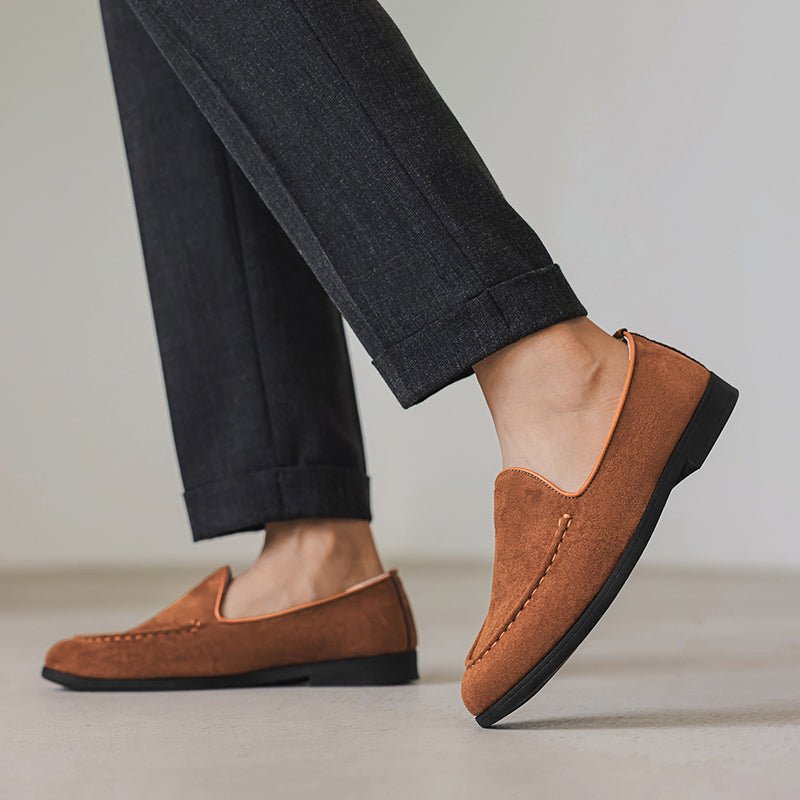 Calder Suede Loafers with Hand-Stitched Details and Cushioned Insole for All-Day Comfort - The Southern AtelierSKU_1791062561465_401
