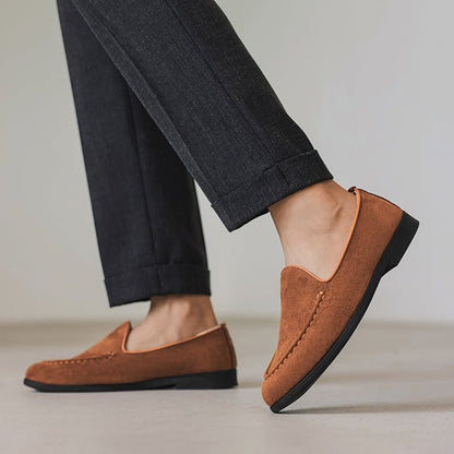 Calder Suede Loafers with Hand-Stitched Details and Cushioned Insole for All-Day Comfort - The Southern AtelierSKU_1791062561465_401