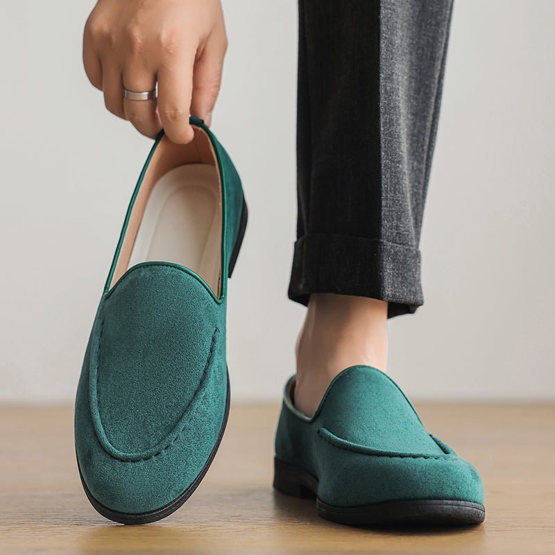 Calder Suede Loafers with Hand-Stitched Details and Cushioned Insole for All-Day Comfort - The Southern AtelierSKU_1791062561465_464