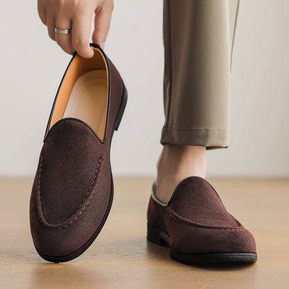 Calder Suede Loafers with Hand-Stitched Details and Cushioned Insole for All-Day Comfort - The Southern AtelierSKU_1791062561465_832