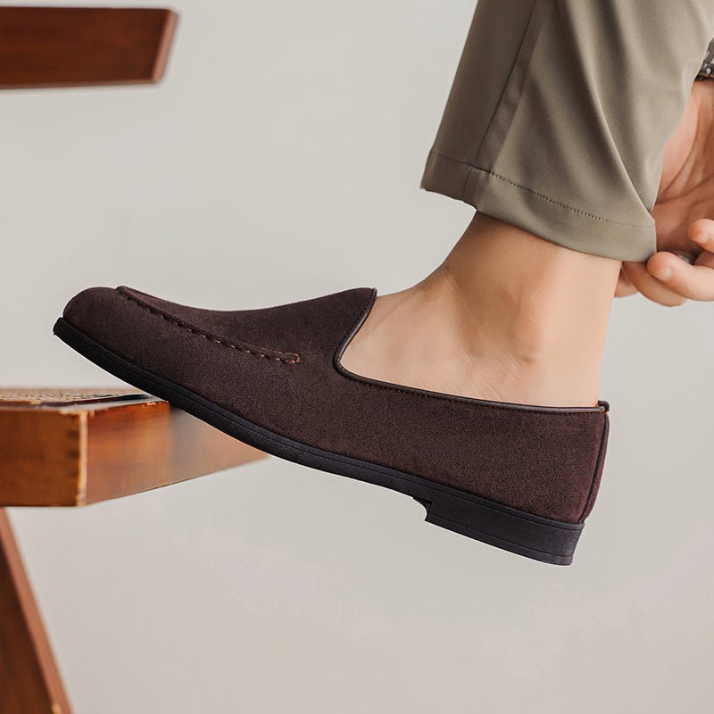 Calder Suede Loafers with Hand-Stitched Details and Cushioned Insole for All-Day Comfort - The Southern AtelierSKU_1791062561465_832