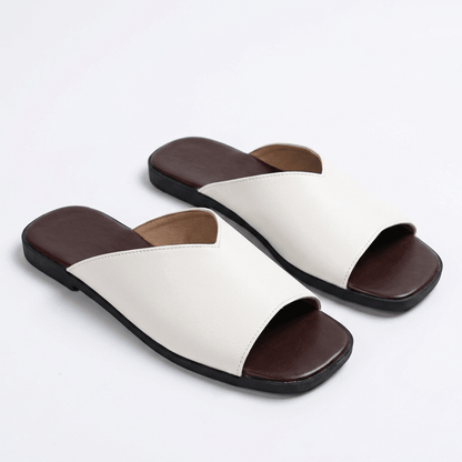 Calla Vegan Leather Open-Toe Flats with Cushioned Footbed for All-Day Wear - The Southern AtelierSKU_1791062388802_896