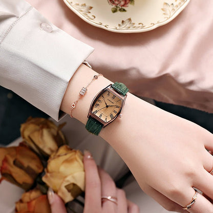 Camden Slim 27mm Watch with Crocodile-Embossed Leather Strap and Roman Numeral Dial - The Southern AtelierSKU_1791063712457_655