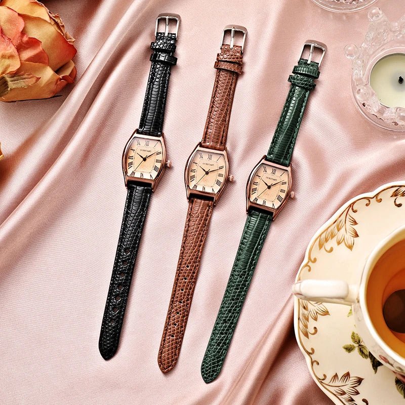 Camden Slim 27mm Watch with Crocodile-Embossed Leather Strap and Roman Numeral Dial - The Southern AtelierSKU_1791063712457_655
