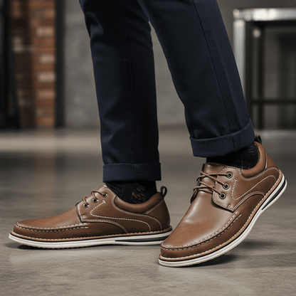 Corbin Lace-Up Loafers in Full-Grain Leather for All-Day Comfort - The Southern AtelierSKU_1791063067116_318