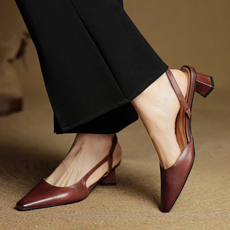 Elara Slip-On Pointed-Toe Genuine Leather Heels with Cushioned Footbed and 1.5-Inch Heel - The Southern AtelierSKU_1791063489252_419