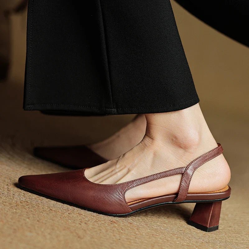 Elara Slip-On Pointed-Toe Genuine Leather Heels with Cushioned Footbed and 1.5-Inch Heel - The Southern AtelierSKU_1791063489252_419