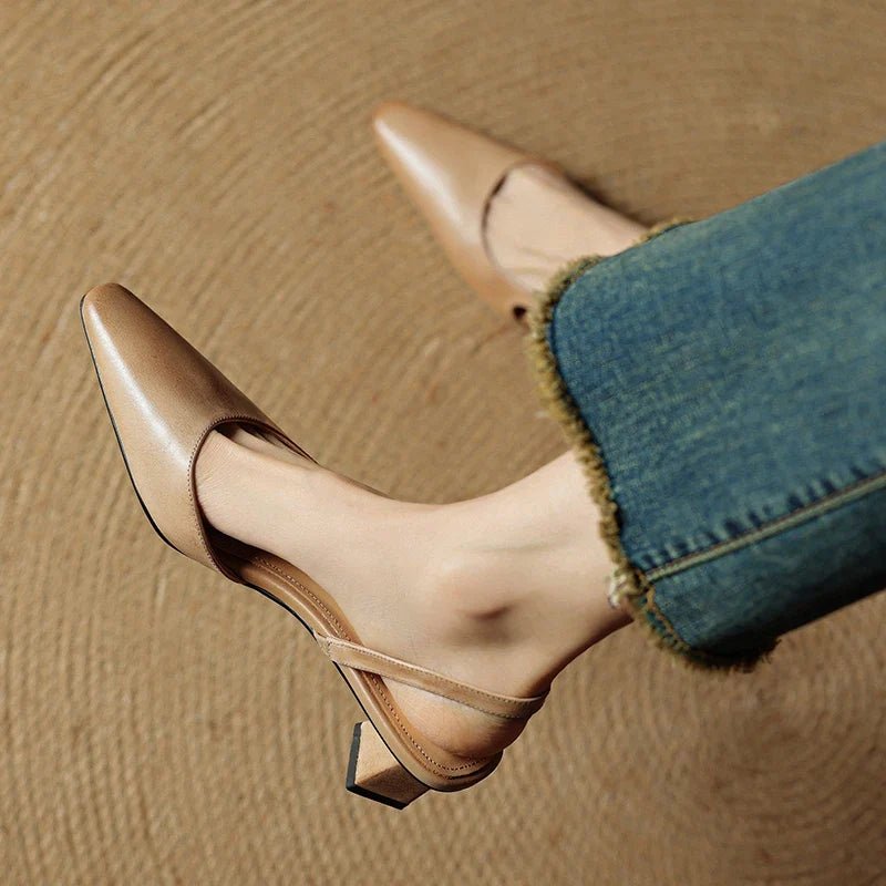 Elara Slip-On Pointed-Toe Genuine Leather Heels with Cushioned Footbed and 1.5-Inch Heel - The Southern AtelierSKU_1791063489252_897