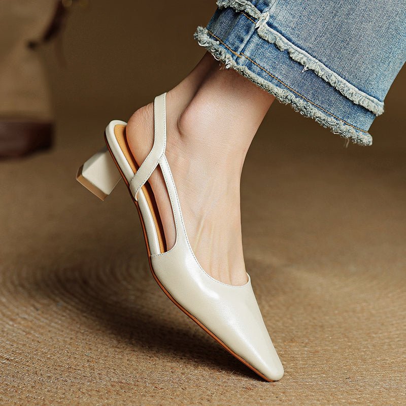 Elara Slip-On Pointed-Toe Genuine Leather Heels with Cushioned Footbed and 1.5-Inch Heel - The Southern AtelierSKU_1791063489252_897