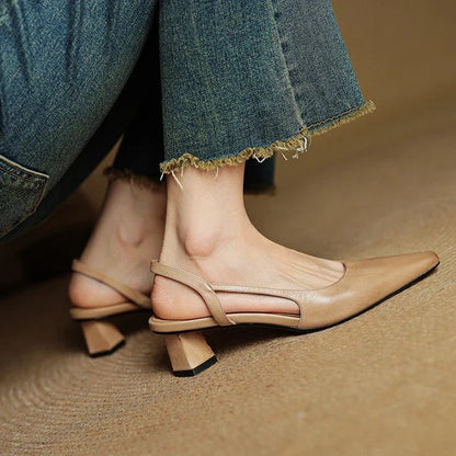 Elara Slip-On Pointed-Toe Genuine Leather Heels with Cushioned Footbed and 1.5-Inch Heel - The Southern AtelierSKU_1791063489252_897